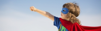 child as superhero
